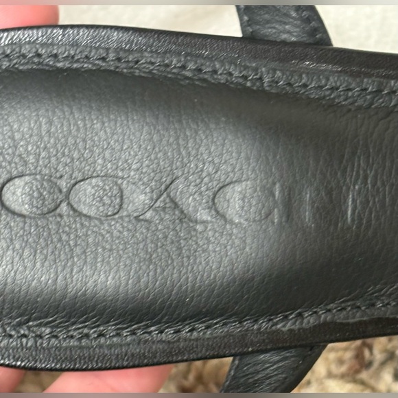 NWT Coach Meg Ankle strap Sandals Calf /land snake  Black/BLK-Wht  Size 9.5M - Picture 8 of 11